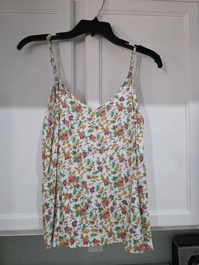 Cynthia Rowley White Floral Spaghetti Strap Camisole Size Small NWT